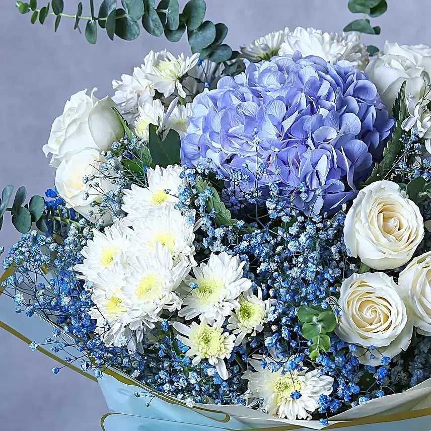 Frosted Elegance Floral Wrap