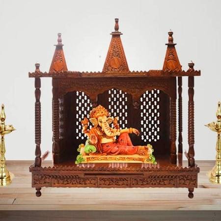 Jaya Solid Wood Free Standing Prayer Unit