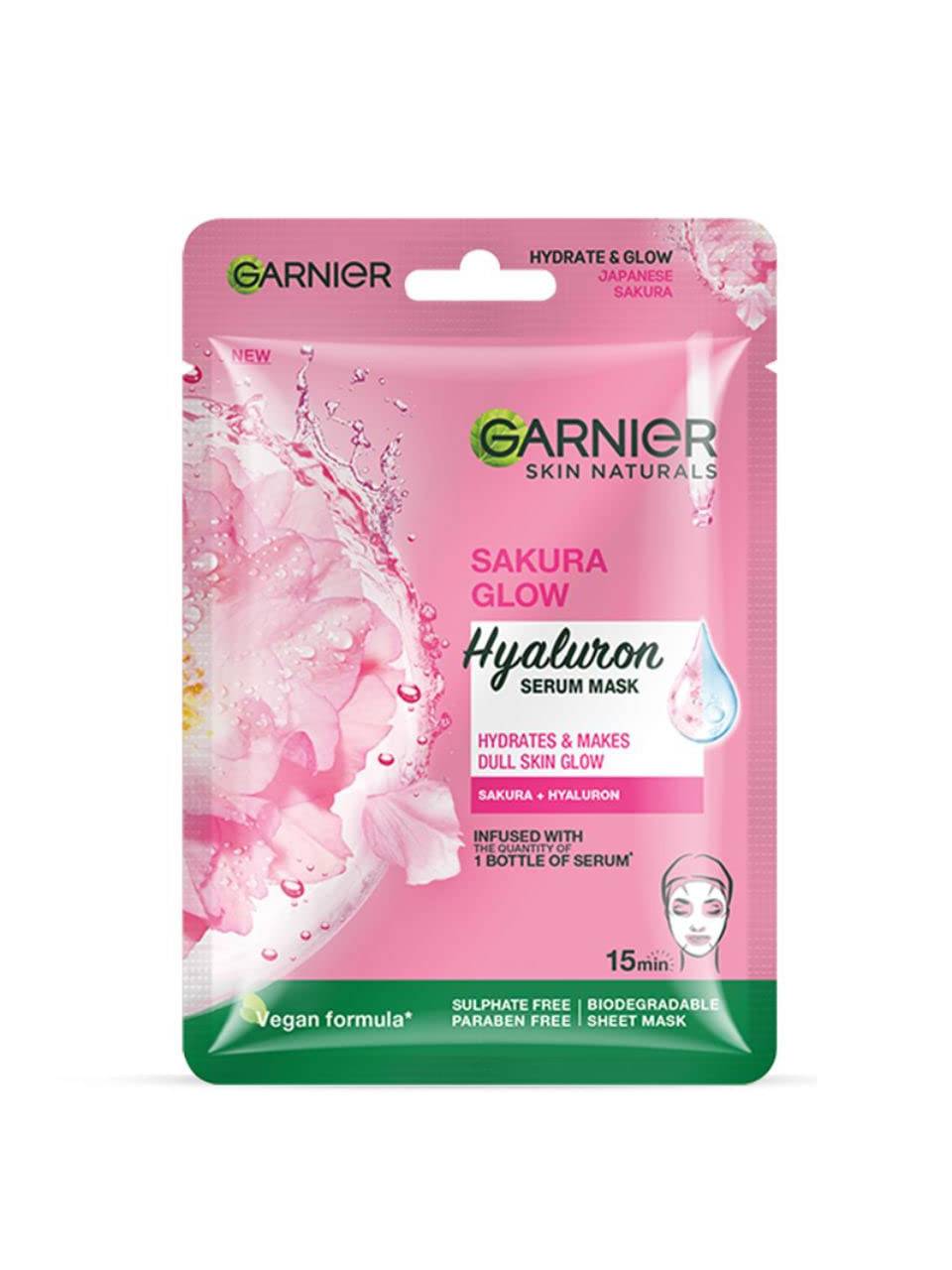 Garnier Sakura Glow Hyaluron Serum Sheet Mask Buy only @ ₹71