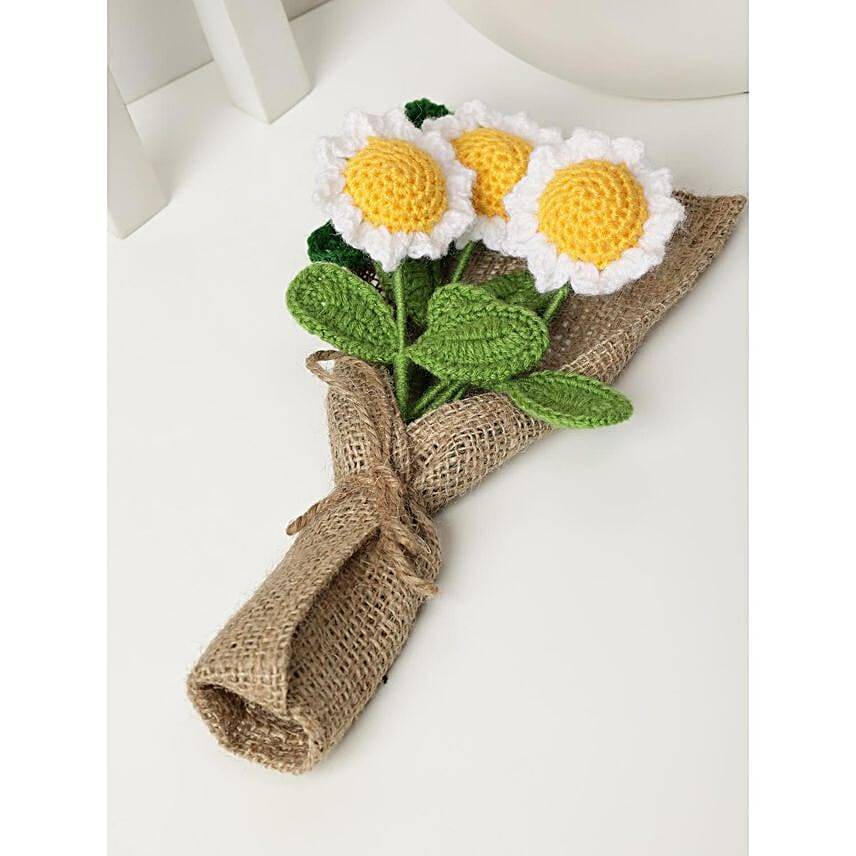 White Sunflower Serenity Crochet Wrap