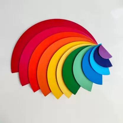 12 piece Wooden Rainbow Stacking Toy Buy @ ₹1999