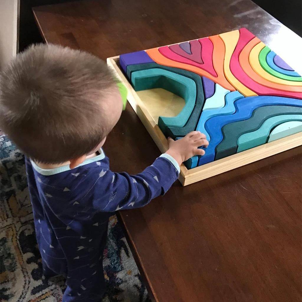 Wooden Rainbow Stacking with Tray for Kids Buy @ ₹2299