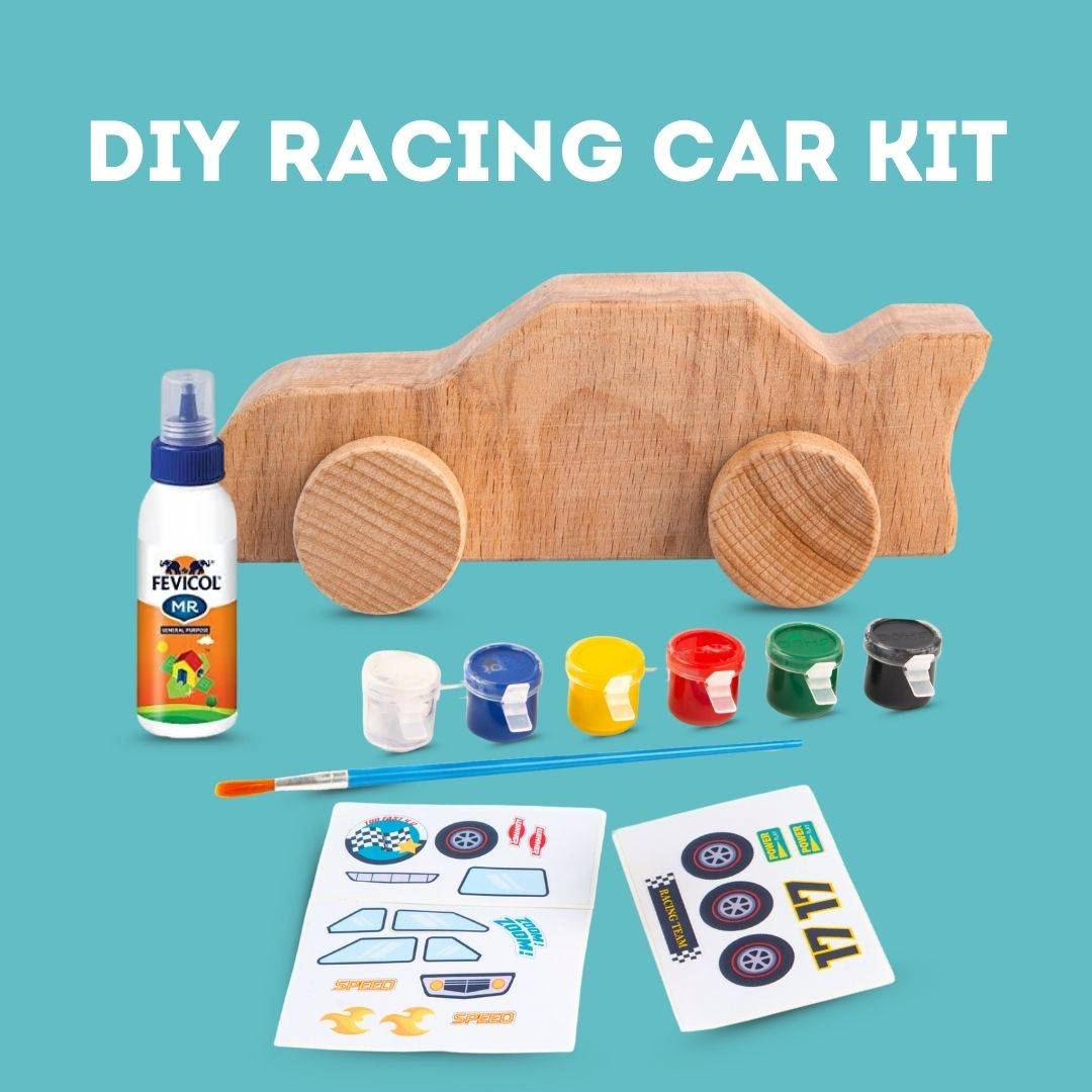Cots and Cuddles Wooden Diy Car for Kids Age 3+ Buy @ ₹599