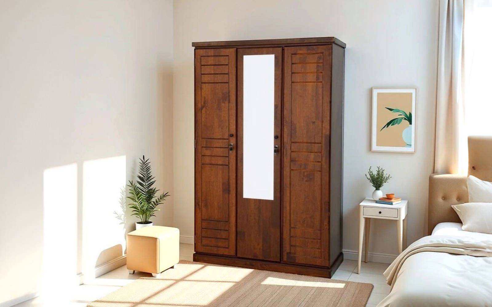 Royaloak New York American Wooden Wardrobe 3 Door