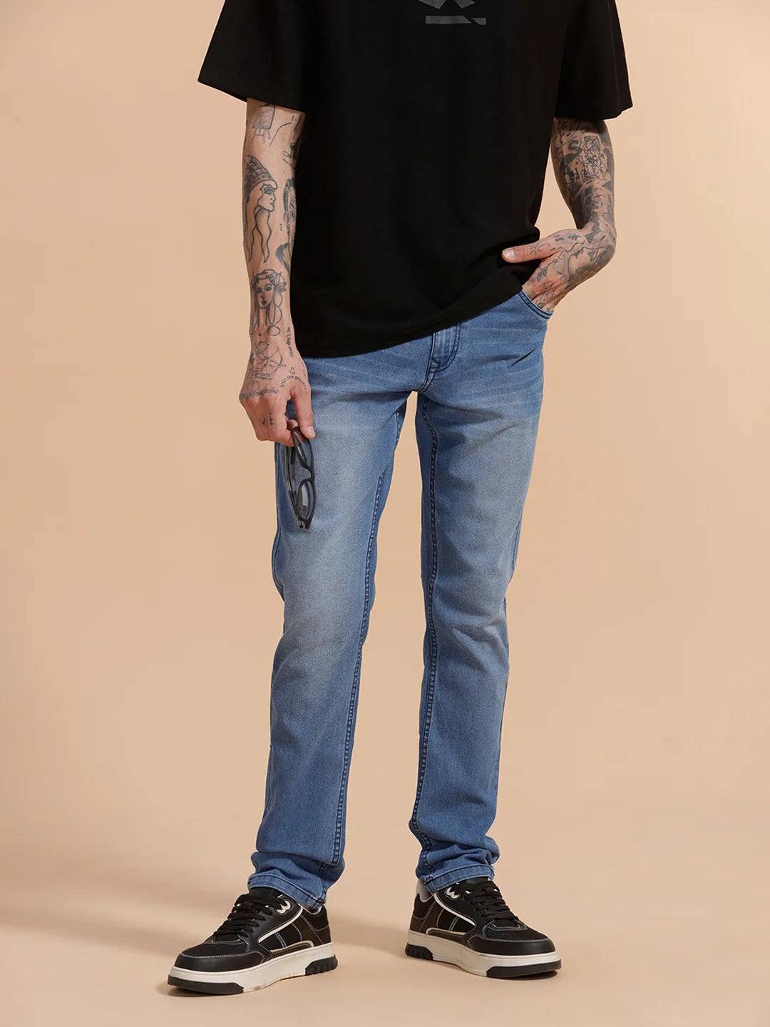 Heavy Fade Slim Fit Jeans | Blue