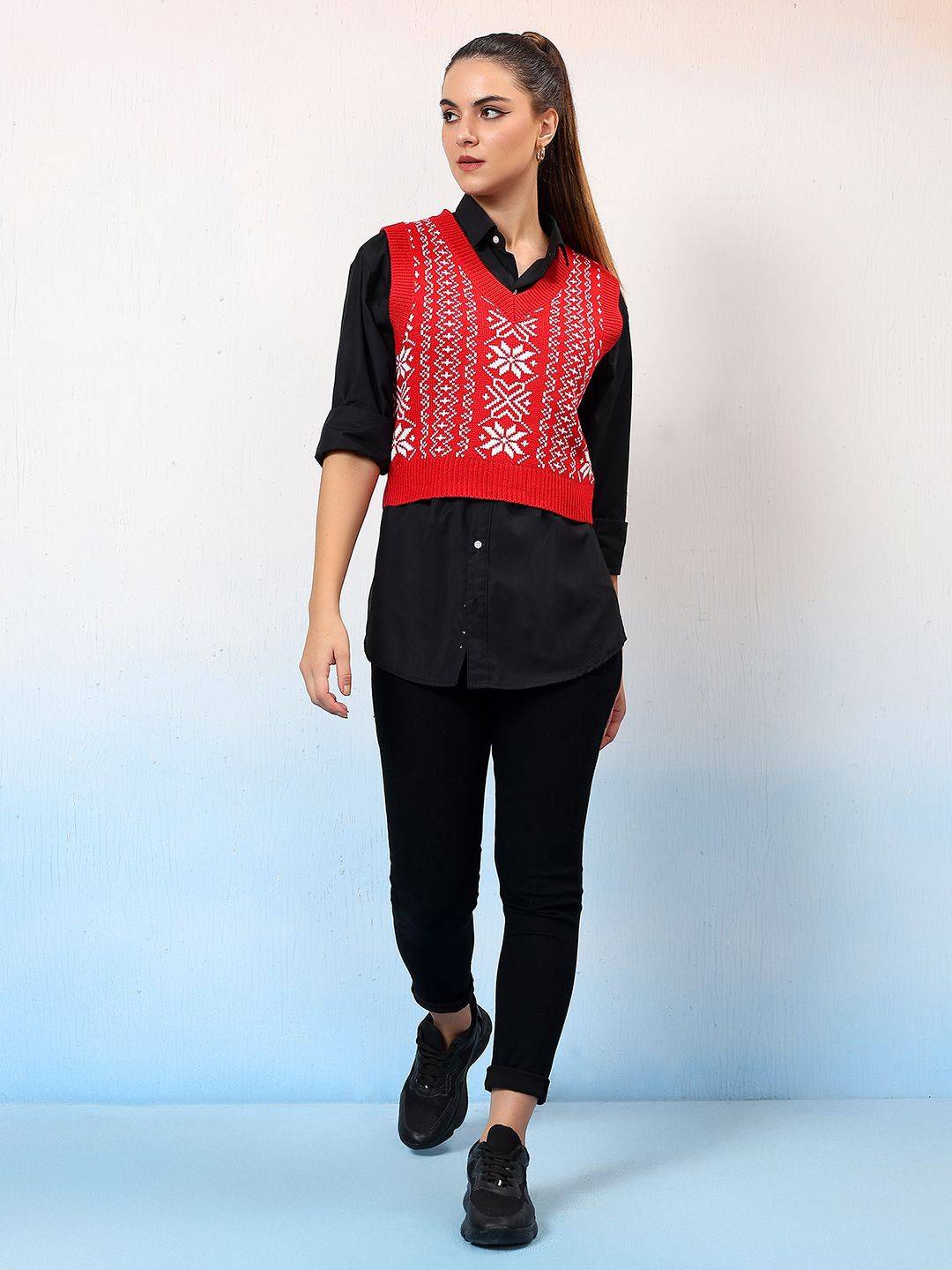 Kotty Women Printed Crop Pullover