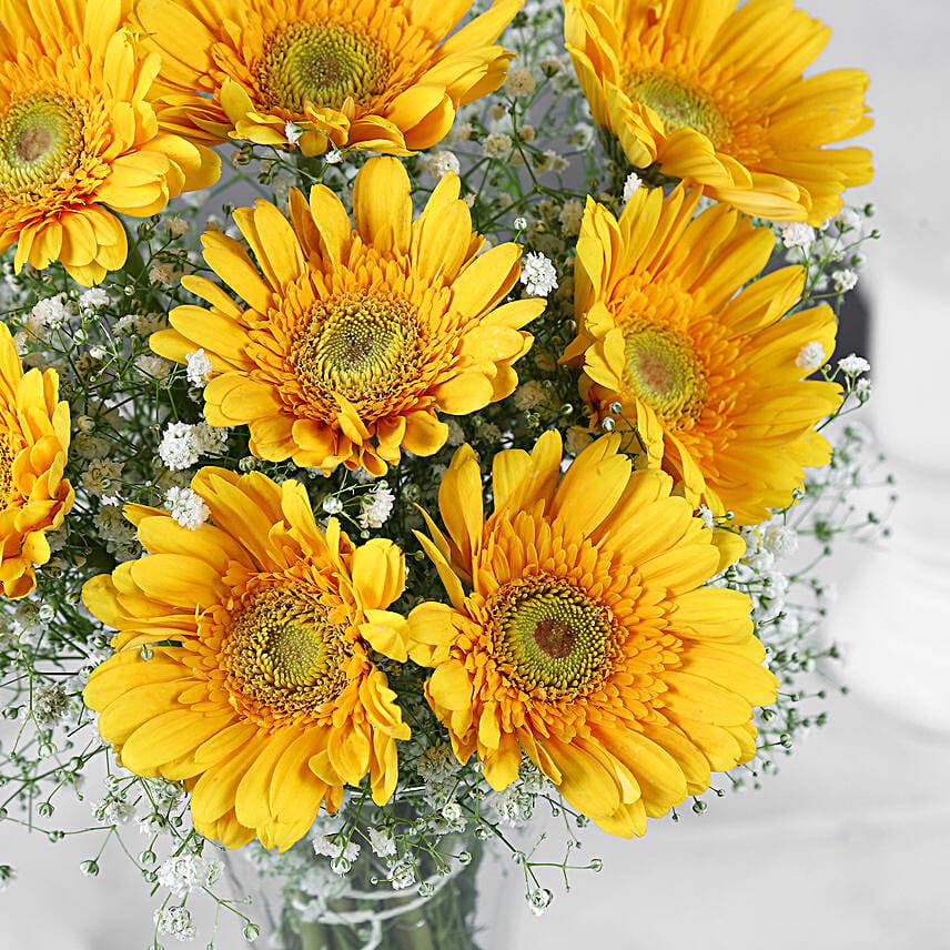 Yellow Mystique Gerbera Vase