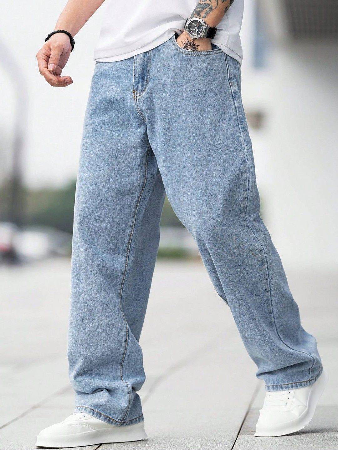 Kotty Men Baggy Mid-Rise Stretchable Jeans