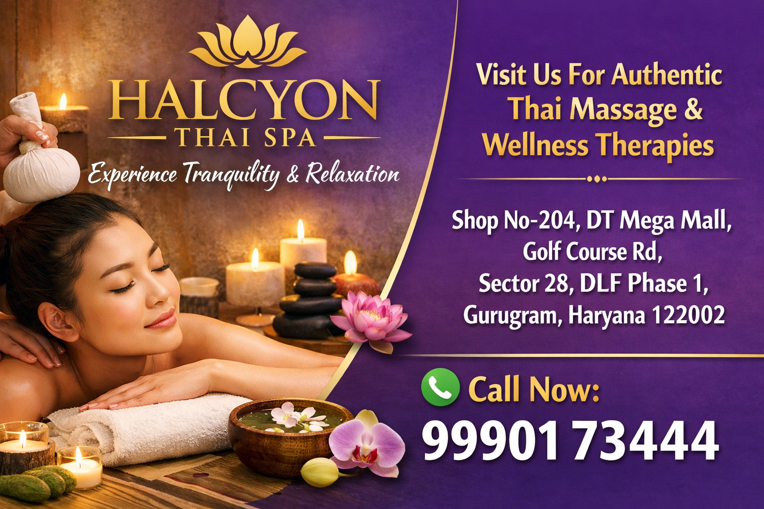Halcyon Thai Spa- luxury Thai spa golf course road DT mega Mall