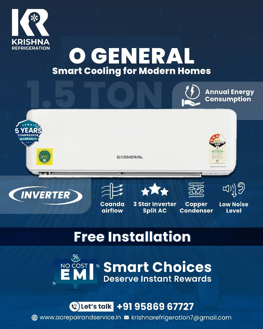 Krishna Refrigeration - Top AC Repair Services in Ahmedabad | HVAC installation | All Brand AC Sell & Service | VRV Expert