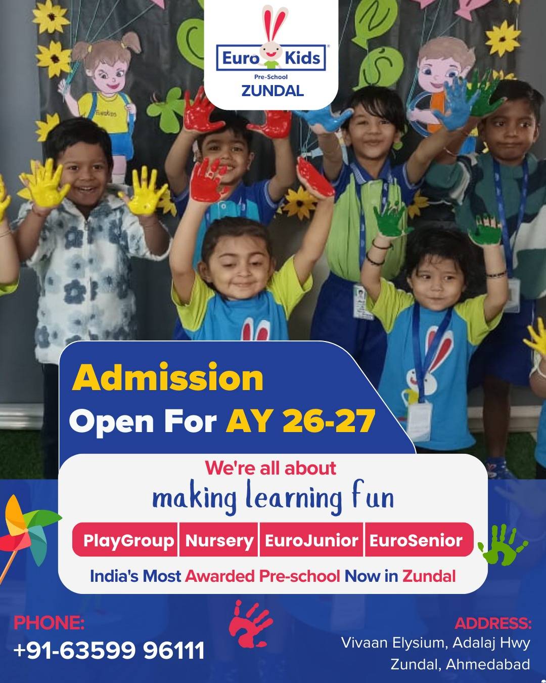 EuroKids PreSchool in Zundal, Ahmedabad