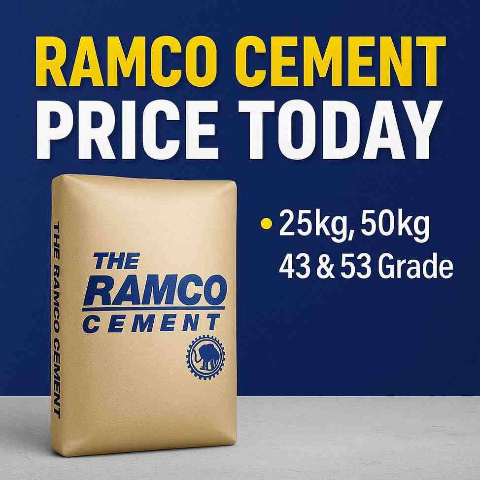 Ramco Cement Price Today | Ramco Supercrete, 43 & 53 Grade Cement Latest Rates 2025